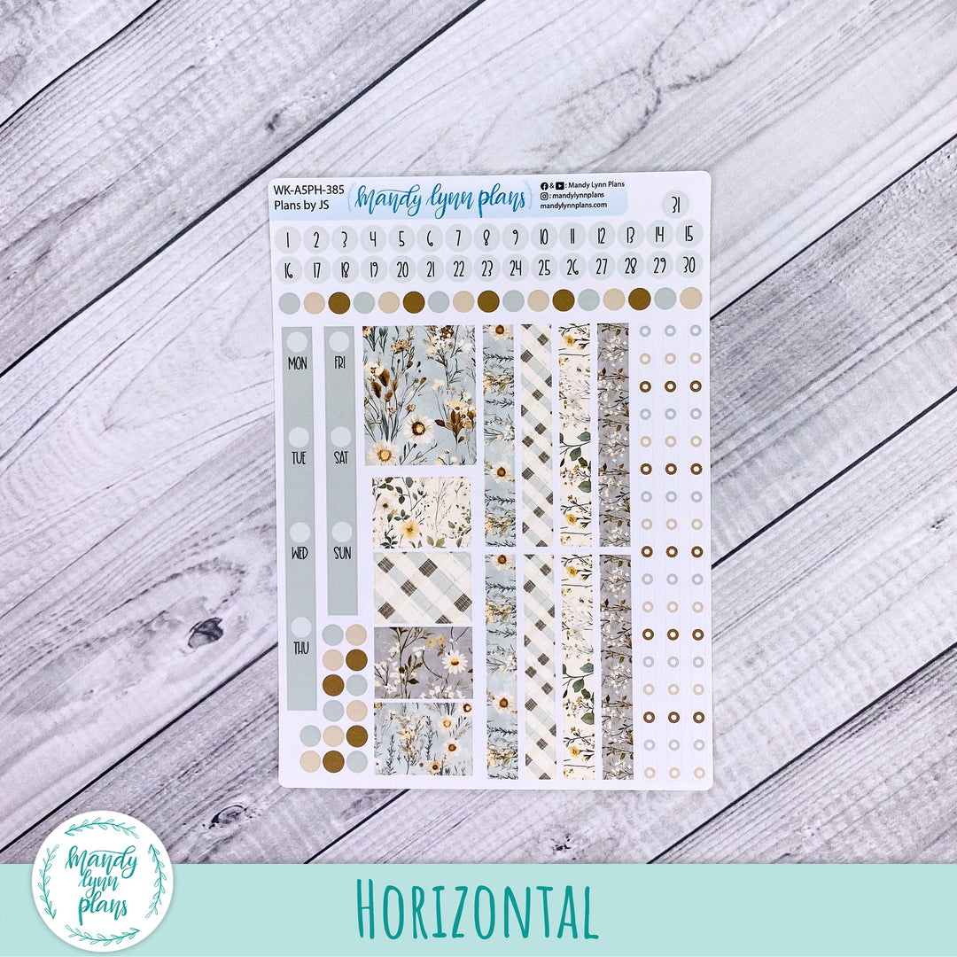 Weekly Kit || A5, B6, A6 Plans by Just Scribble || Rustic Grace || 385