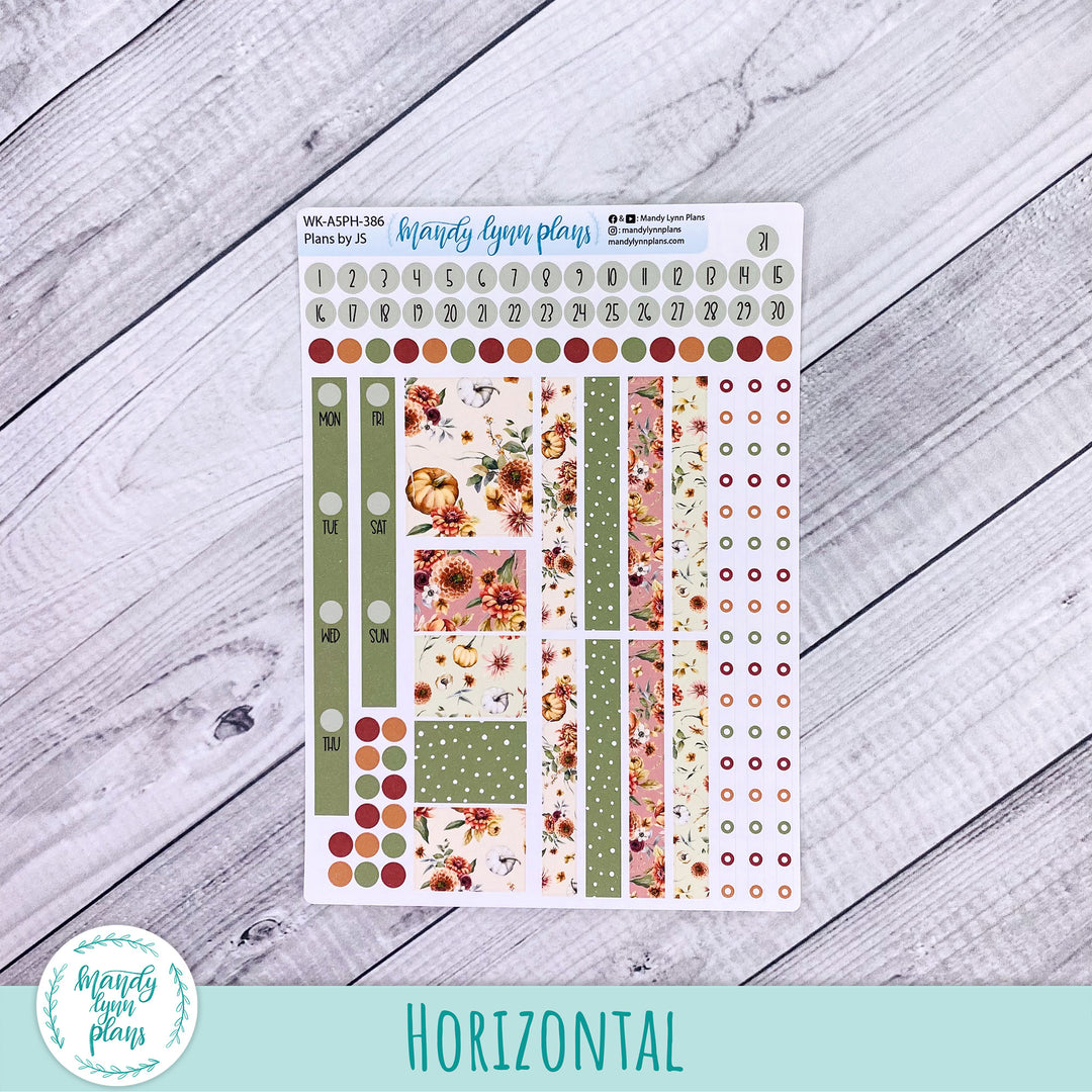 Weekly Kit || A5, B6, A6 Plans by Just Scribble || Autumn Bouquet || 386