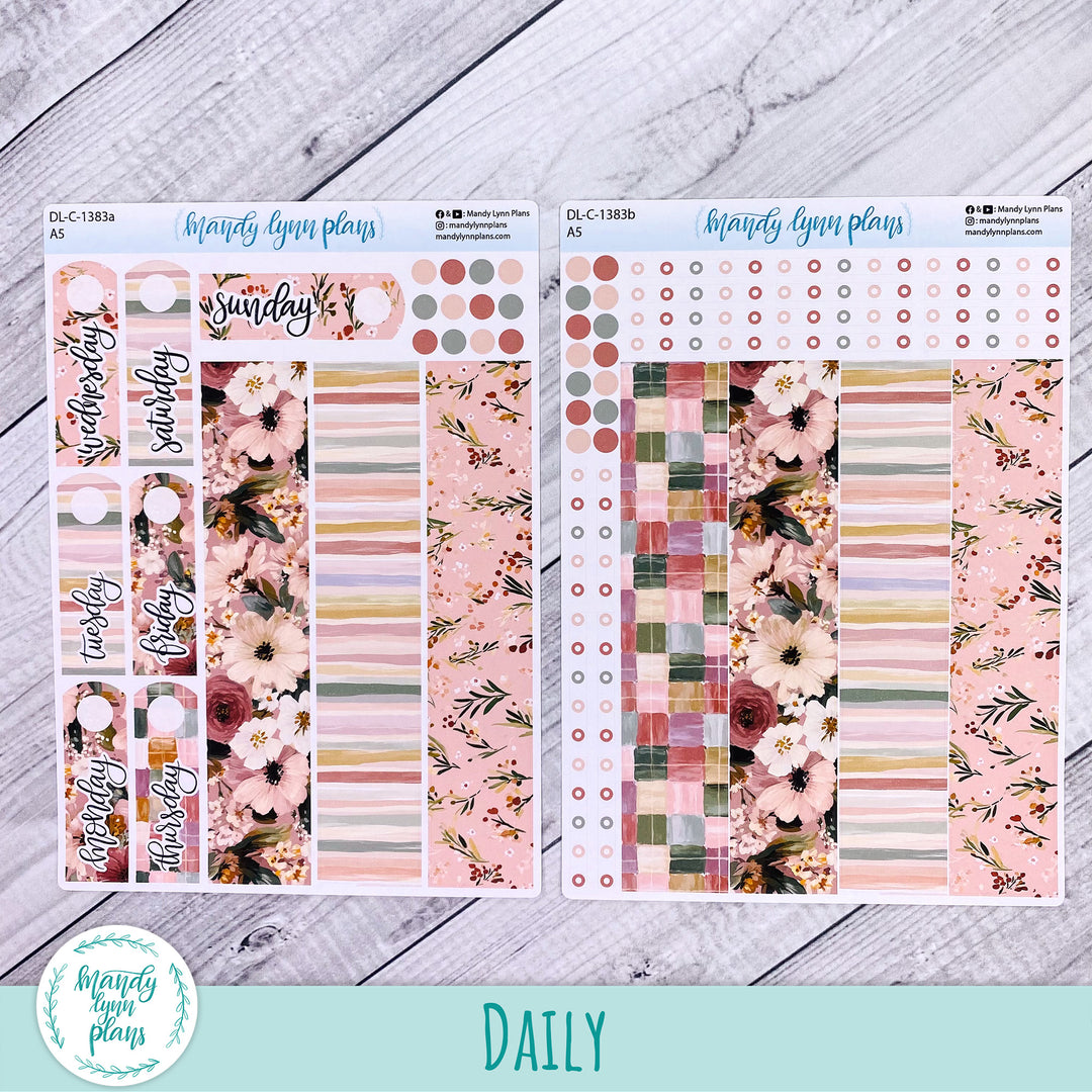 Daily Kit || A5, B6, A6 || Burgundy Blush || 383