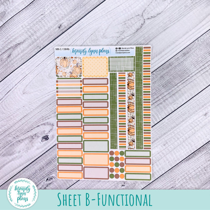 November 2026 or Any Month Monthly Kit || Hobonichi Cousin, Weeks, A6 || Pumpkins and Daisies || 384