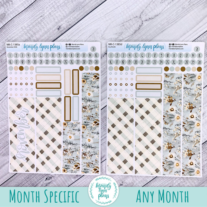 November 2026 or Any Month Monthly Kit || Hobonichi Cousin, Weeks, A6 || Rustic Grace || 385