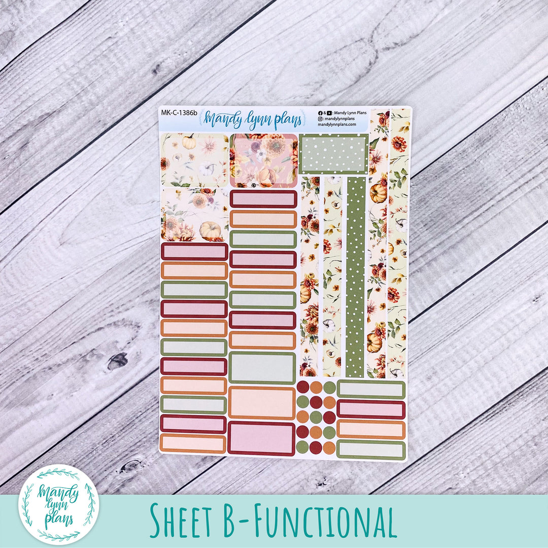 November 2026 or Any Month Monthly Kit || Hobonichi Cousin, Weeks, A6 || Autumn Bouquet || 386