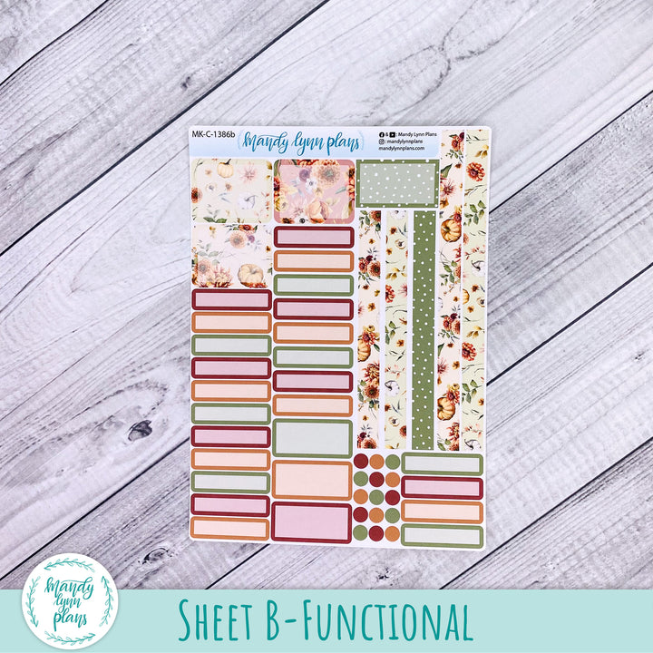 November 2026 or Any Month Monthly Kit || Hobonichi Cousin, Weeks, A6 || Autumn Bouquet || 386
