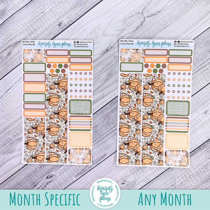 November 2026 or Any Month Monthly Kit || Sterling Ink A5, A5 Slim, B6, B6 Slim, N1, N2 Common Planner || Pumpkins and Daisies || 384