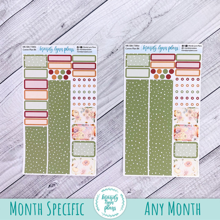 November 2026 or Any Month Monthly Kit || Sterling Ink A5, A5 Slim, B6, B6 Slim, N1, N2 Common Planner || Autumn Bouquet || 386
