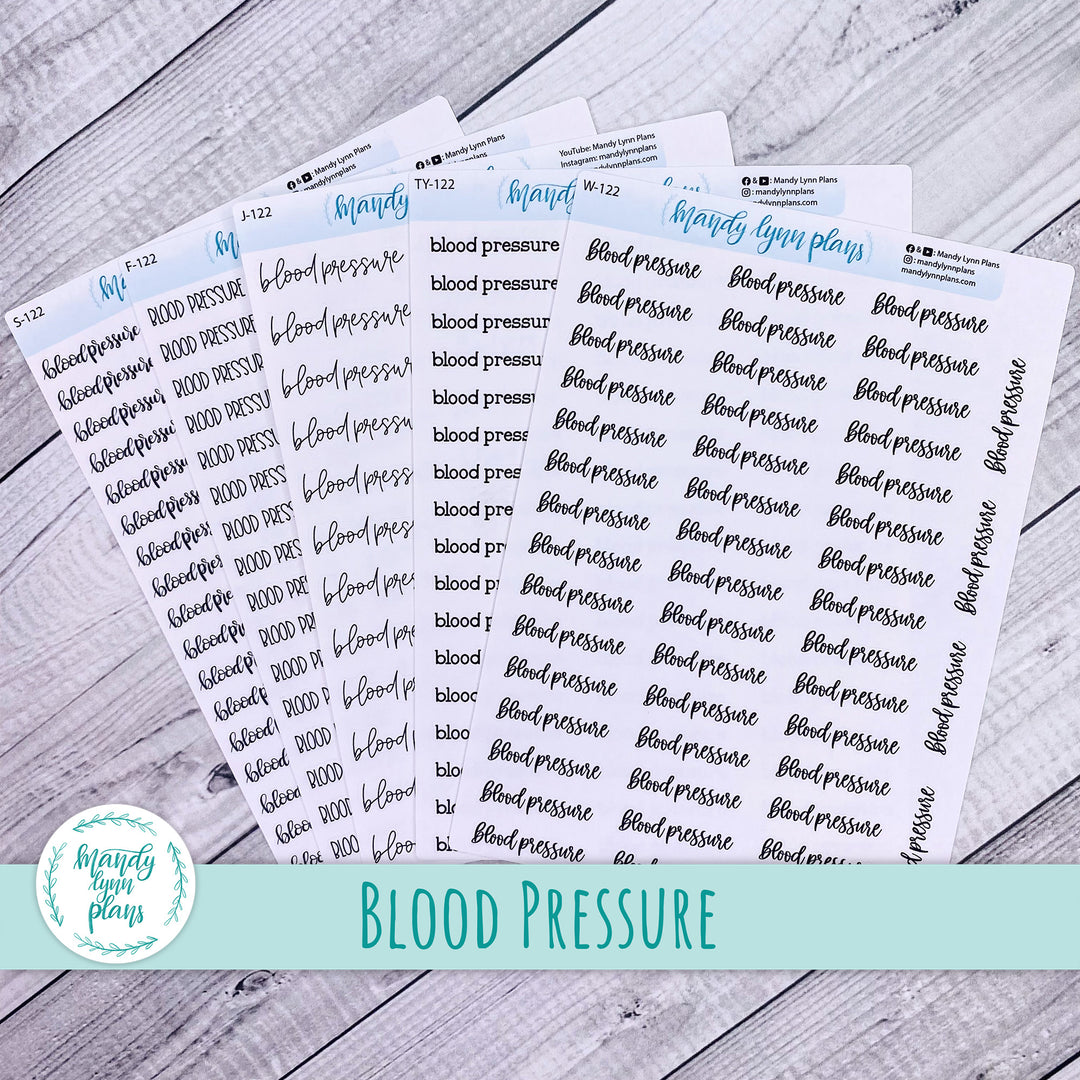 Blood Pressure Scripts || 122