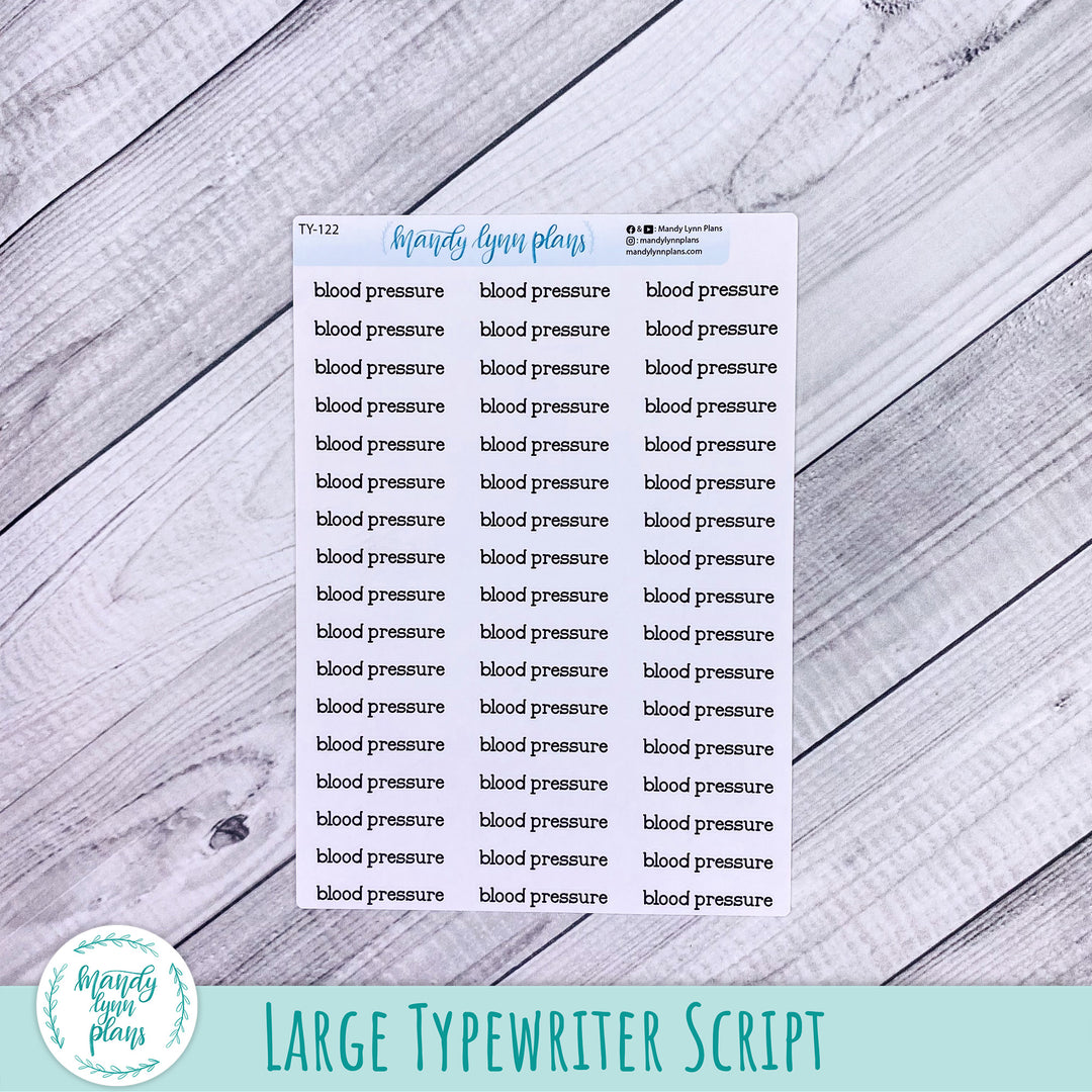 Blood Pressure Scripts || 122