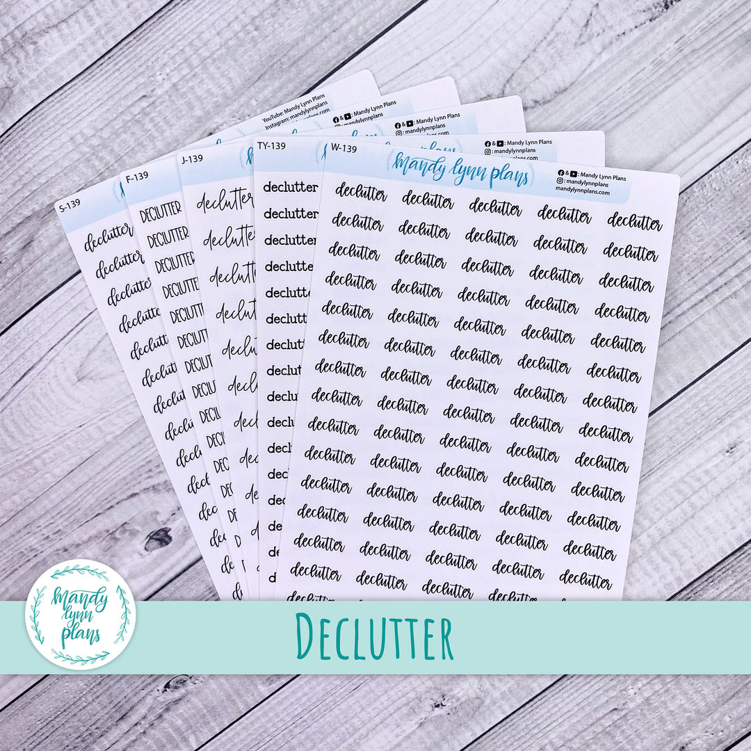 Declutter Scripts || 139