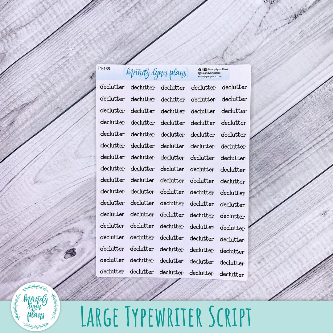 Declutter Scripts || 139