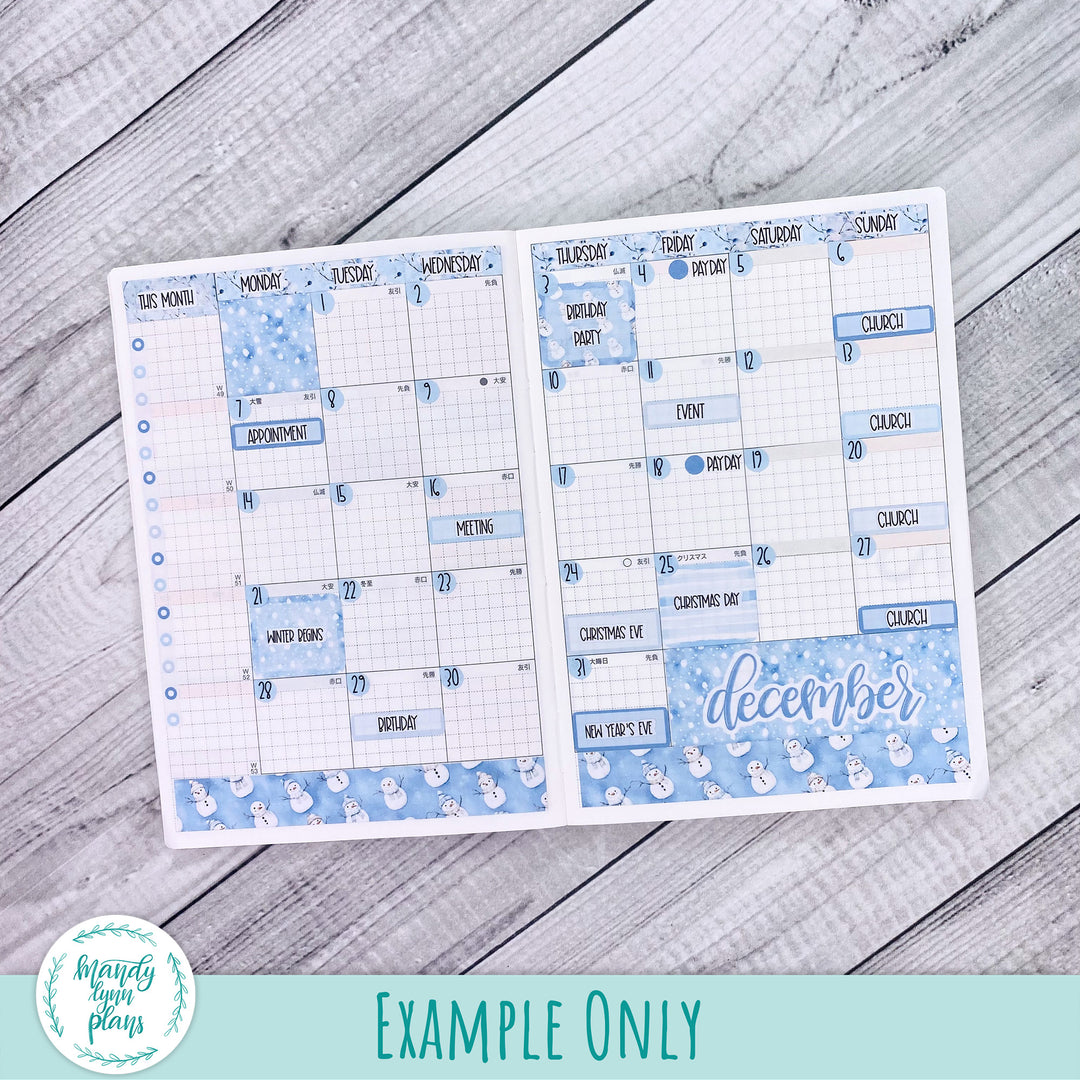 December 2026 or Any Month Monthly Kit || Hobonichi Cousin, Weeks, A6 || Elegant Evergreen || 390