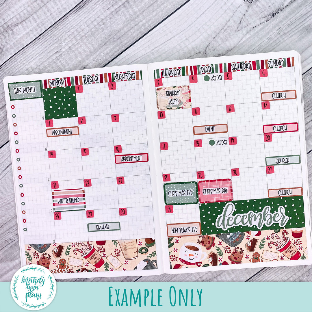 December 2026 or Any Month Monthly Kit || Sterling Ink A5, A5 Slim, B6, B6 Slim, N1, N2 Common Planner || Cozy Christmas || 387