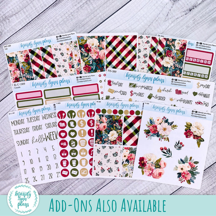 December 2026 or Any Month Monthly Kit || Hobonichi Cousin, Weeks, A6 || Holly and Ivy || 389