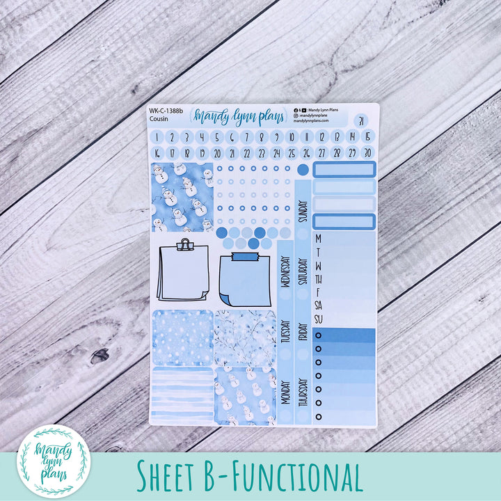 Weekly Kit || Hobonichi Cousin and Weeks || Joyful Snow || 388