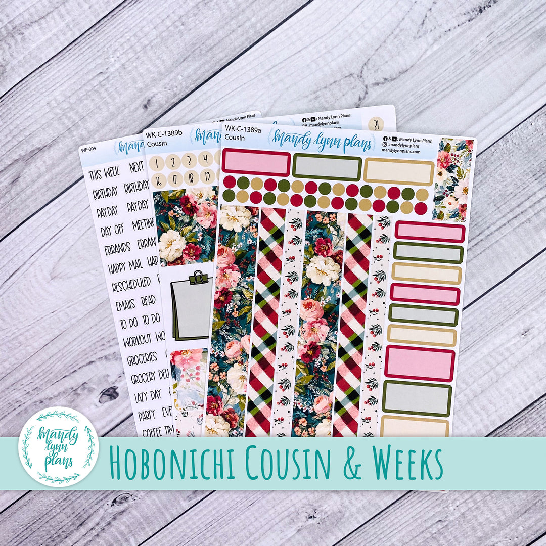 Weekly Kit || Hobonichi Cousin and Weeks || Holly and Ivy || 389