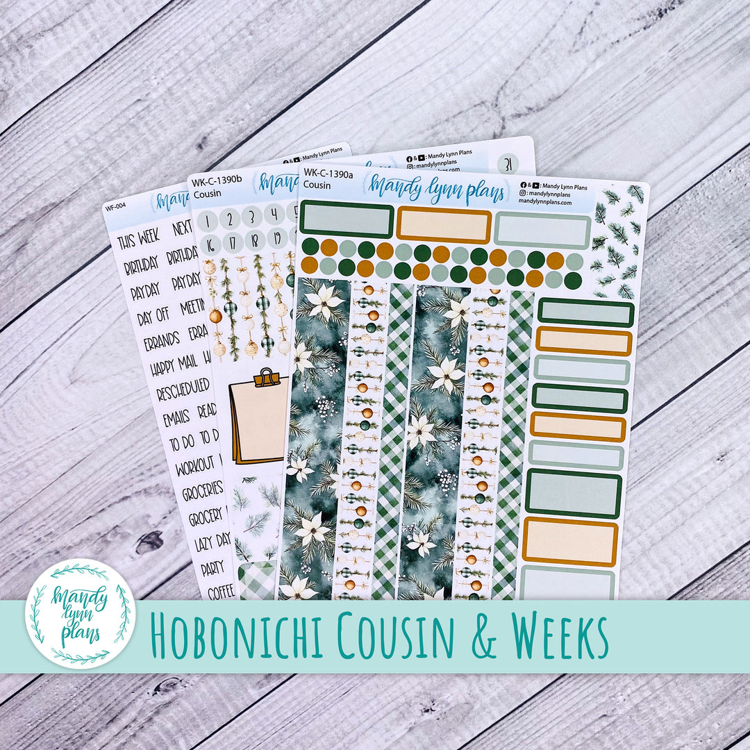 Weekly Kit || Hobonichi Cousin and Weeks || Elegant Evergreen || 390