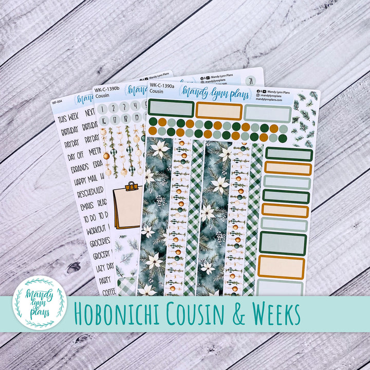 Weekly Kit || Hobonichi Cousin and Weeks || Elegant Evergreen || 390