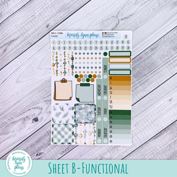 Weekly Kit || Hobonichi Cousin and Weeks || Elegant Evergreen || 390