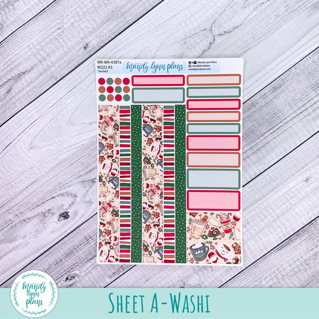Weekly Kit || Wonderland 222 A5, B6, A6 || Stacked, Unstacked, Horizontal || Cozy Christmas || 387