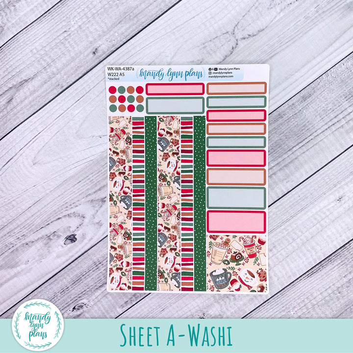 Weekly Kit || Wonderland 222 A5, B6, A6 || Stacked, Unstacked, Horizontal || Cozy Christmas || 387