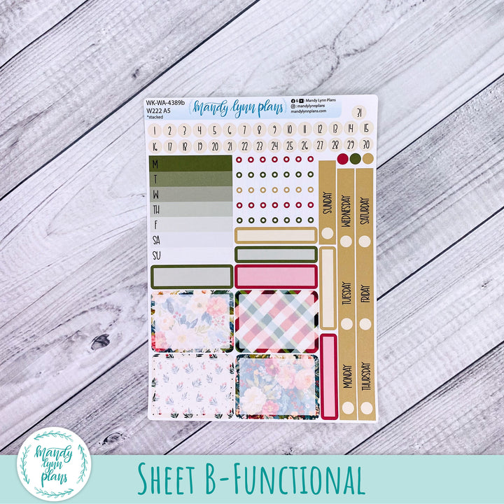 Weekly Kit || Wonderland 222 A5, B6, A6 || Stacked, Unstacked, Horizontal || Holly and Ivy || 389