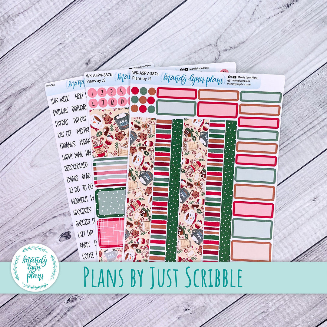 Weekly Kit || A5, B6, A6 Plans by Just Scribble || Cozy Christmas || 387