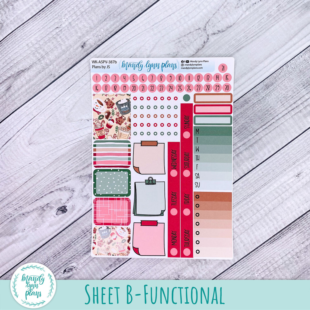 Weekly Kit || A5, B6, A6 Plans by Just Scribble || Cozy Christmas || 387