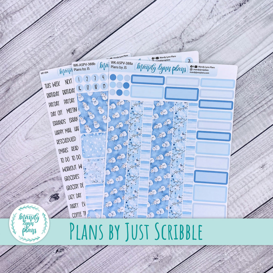 Weekly Kit || A5, B6, A6 Plans by Just Scribble || Joyful Snow || 388