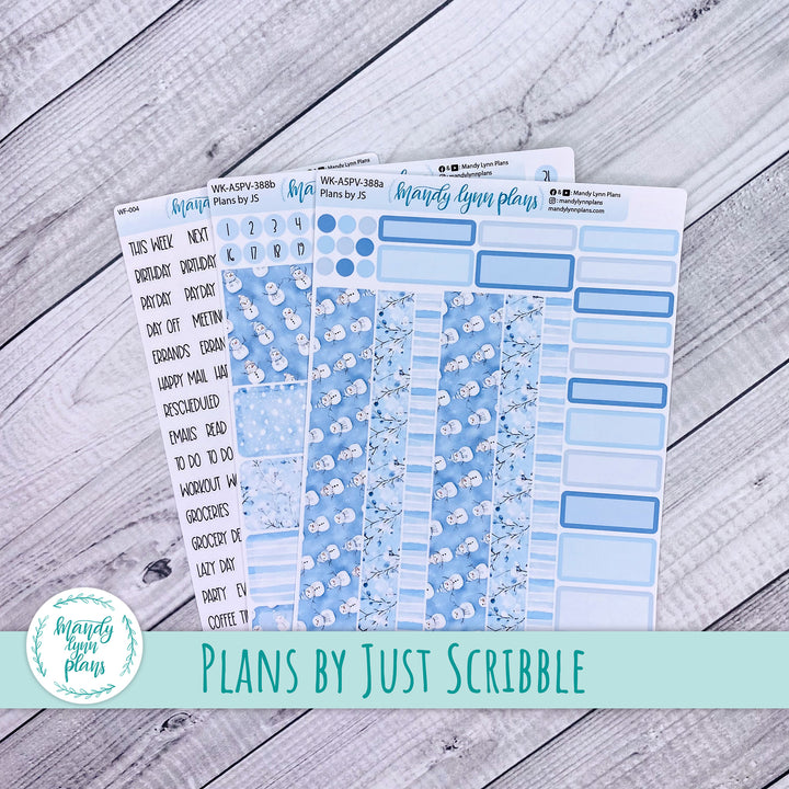 Weekly Kit || A5, B6, A6 Plans by Just Scribble || Joyful Snow || 388