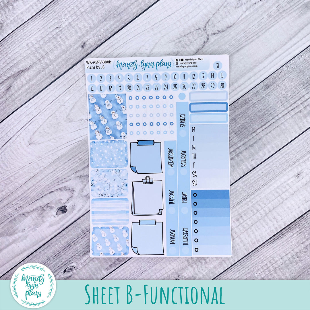 Weekly Kit || A5, B6, A6 Plans by Just Scribble || Joyful Snow || 388
