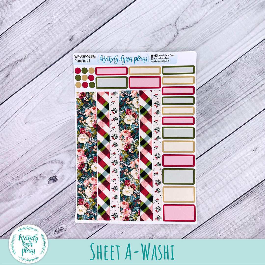 Weekly Kit || A5, B6, A6 Plans by Just Scribble || Holly and Ivy || 389