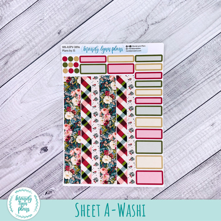 Weekly Kit || A5, B6, A6 Plans by Just Scribble || Holly and Ivy || 389