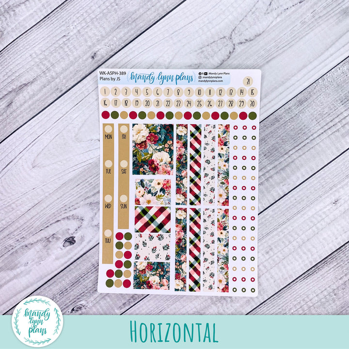 Weekly Kit || A5, B6, A6 Plans by Just Scribble || Holly and Ivy || 389