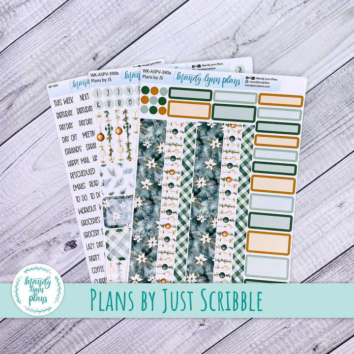 Weekly Kit || A5, B6, A6 Plans by Just Scribble || Elegant Evergreen || 390