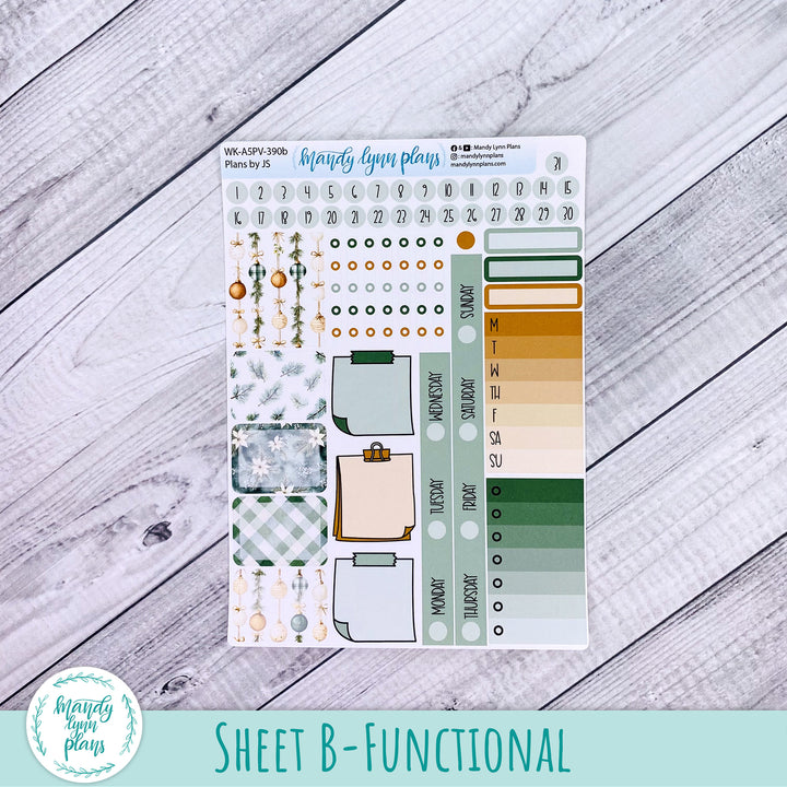 Weekly Kit || A5, B6, A6 Plans by Just Scribble || Elegant Evergreen || 390