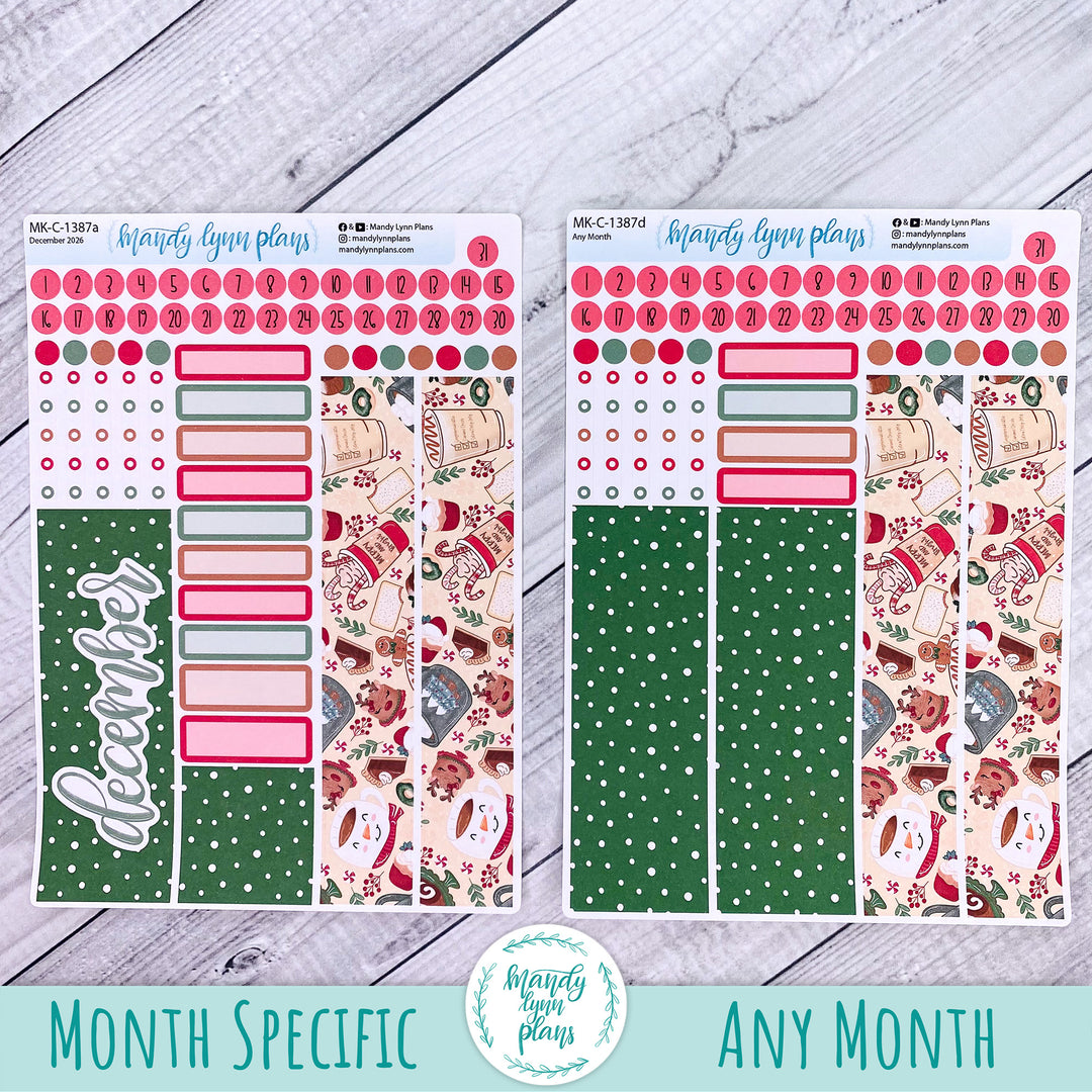 December 2026 or Any Month Monthly Kit || Hobonichi Cousin, Weeks, A6 || Cozy Christmas || 387