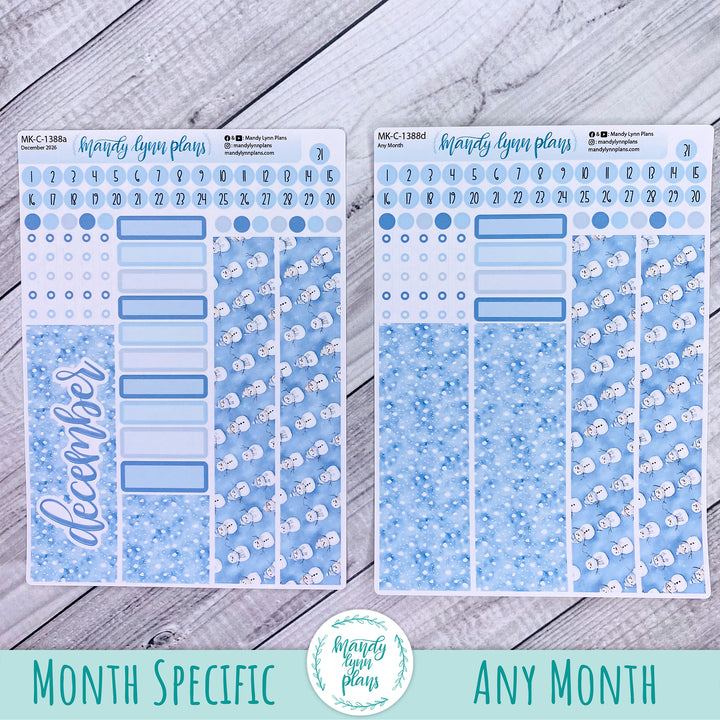 December 2026 or Any Month Monthly Kit || Hobonichi Cousin, Weeks, A6 || Joyful Snow || 388