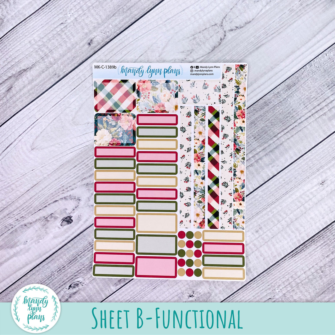 December 2026 or Any Month Monthly Kit || Hobonichi Cousin, Weeks, A6 || Holly and Ivy || 389