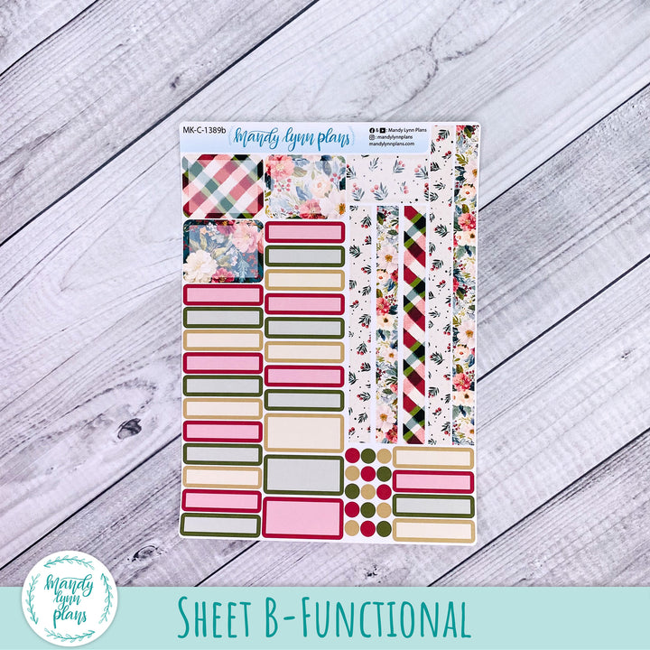 December 2026 or Any Month Monthly Kit || Hobonichi Cousin, Weeks, A6 || Holly and Ivy || 389