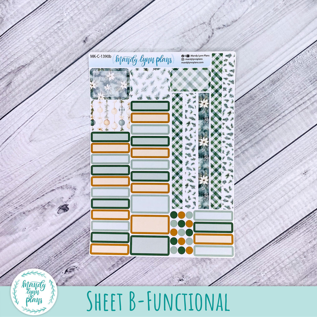 December 2026 or Any Month Monthly Kit || Hobonichi Cousin, Weeks, A6 || Elegant Evergreen || 390