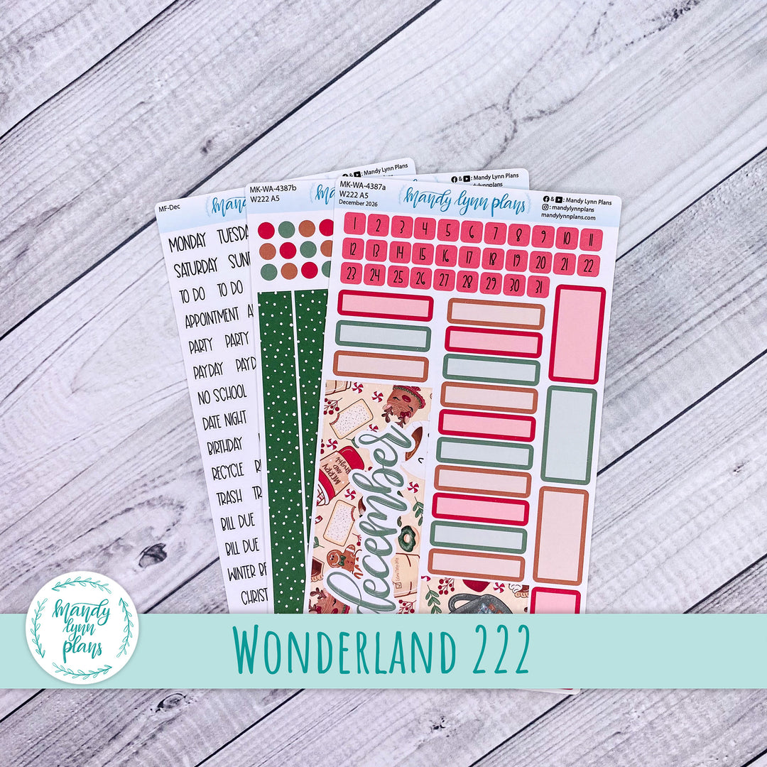 December 2026 or Any Month Monthly Kit || Wonderland 222 A5, B6, A6 || Cozy Christmas || 387