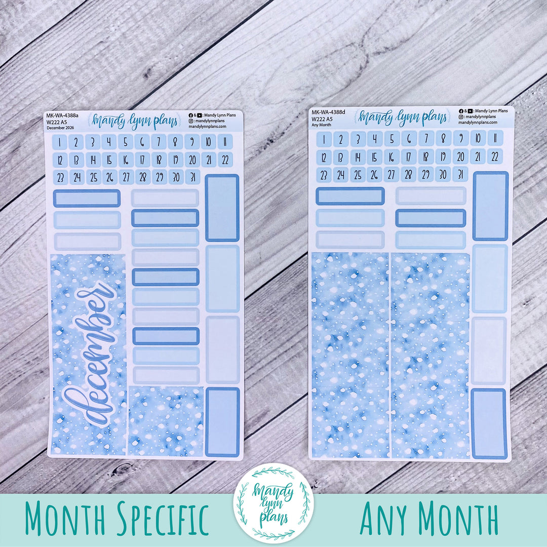 December 2026 or Any Month Monthly Kit || Wonderland 222 A5, B6, A6 || Joyful Snow || 388