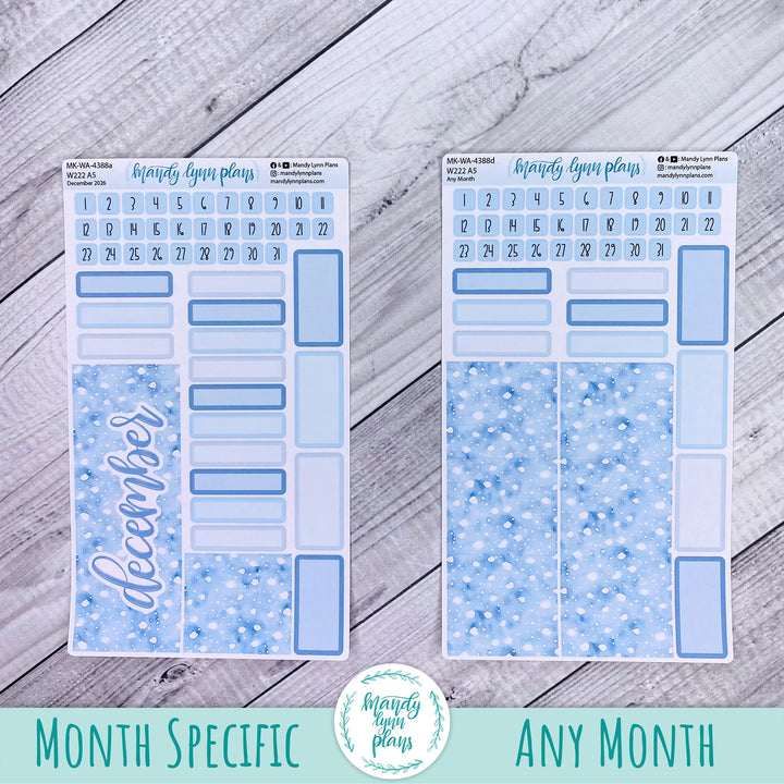 December 2026 or Any Month Monthly Kit || Wonderland 222 A5, B6, A6 || Joyful Snow || 388