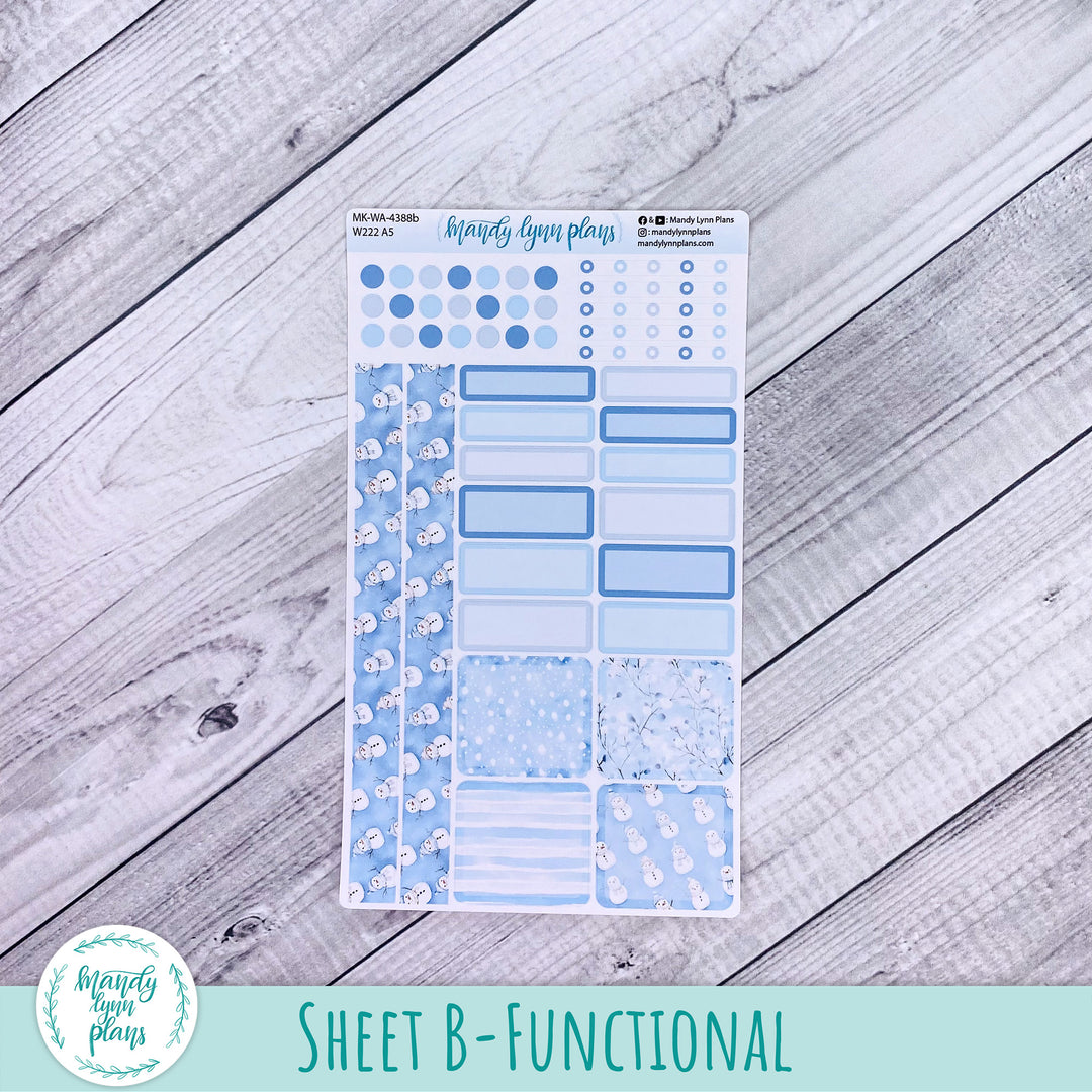 December 2026 or Any Month Monthly Kit || Wonderland 222 A5, B6, A6 || Joyful Snow || 388
