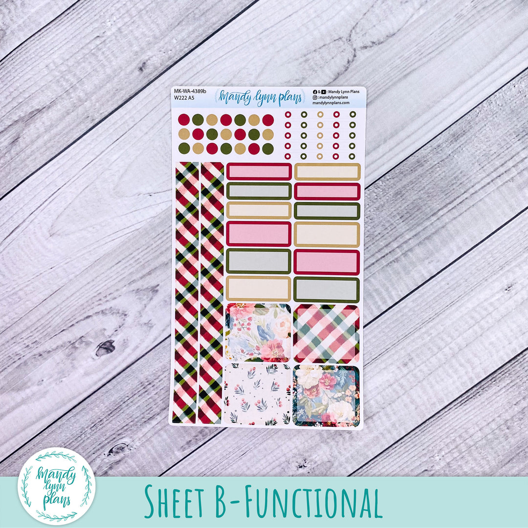 December 2026 or Any Month Monthly Kit || Wonderland 222 A5, B6, A6 || Holly and Ivy || 389