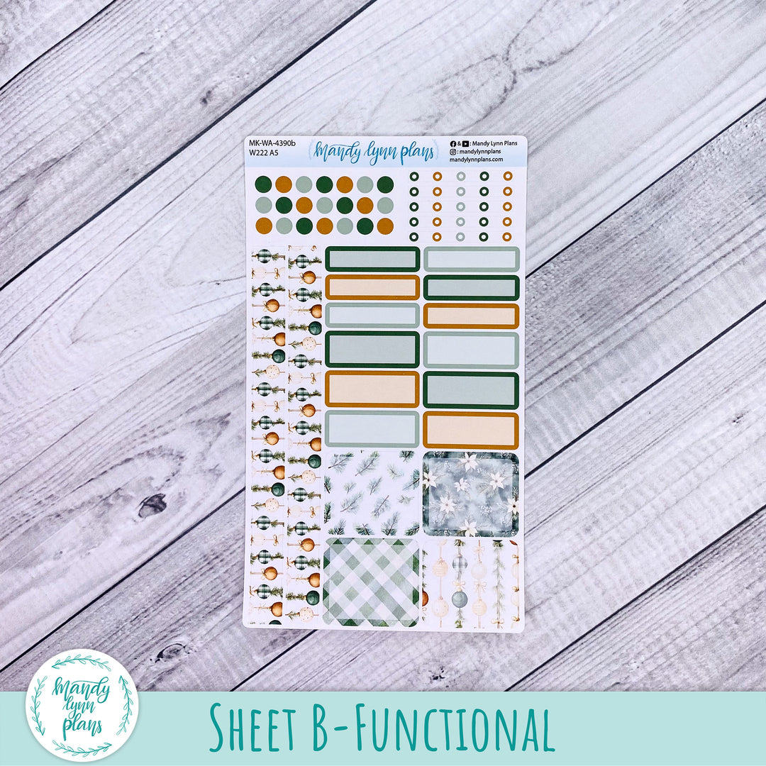 December 2026 or Any Month Monthly Kit || Wonderland 222 A5, B6, A6 || Elegant Evergreen || 390