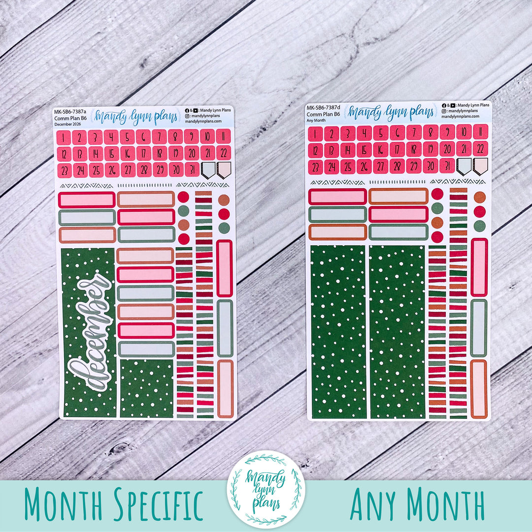 December 2026 or Any Month Monthly Kit || Sterling Ink A5, A5 Slim, B6, B6 Slim, N1, N2 Common Planner || Cozy Christmas || 387