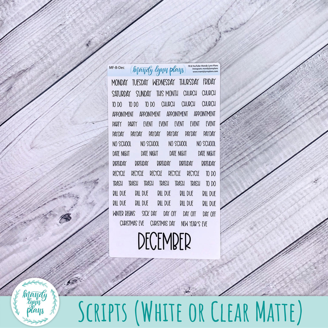 December 2026 or Any Month Monthly Kit || Sterling Ink A5, A5 Slim, B6, B6 Slim, N1, N2 Common Planner || Cozy Christmas || 387