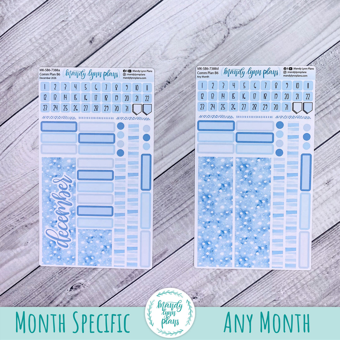 December 2026 or Any Month Monthly Kit || Sterling Ink A5, A5 Slim, B6, B6 Slim, N1, N2 Common Planner || Joyful Snow || 388