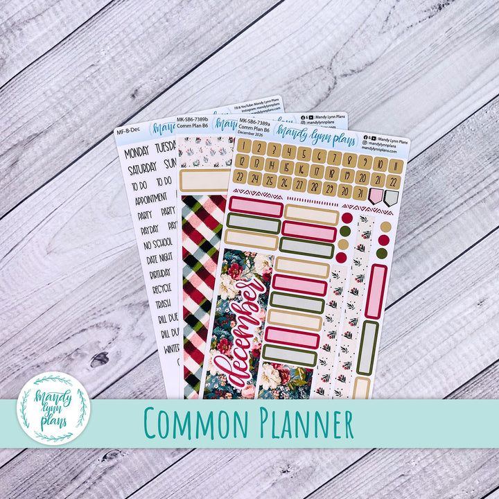 December 2026 or Any Month Monthly Kit || Sterling Ink A5, A5 Slim, B6, B6 Slim, N1, N2 Common Planner || Holly and Ivy || 389