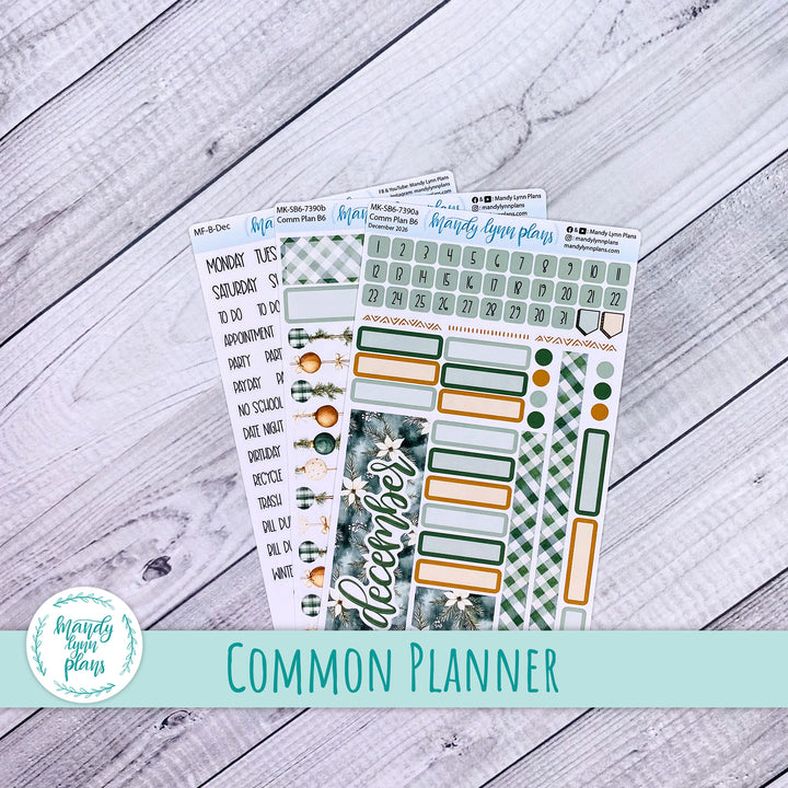 December 2026 or Any Month Monthly Kit || Sterling Ink A5, A5 Slim, B6, B6 Slim, N1, N2 Common Planner || Elegant Evergreen || 390